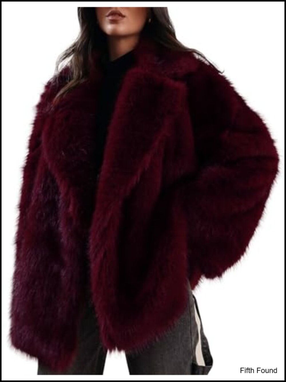 Faux Fur Coat Lapel Open Front Winter Outerwear